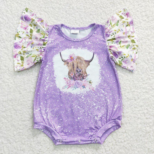 Pink Cow Baby Romper