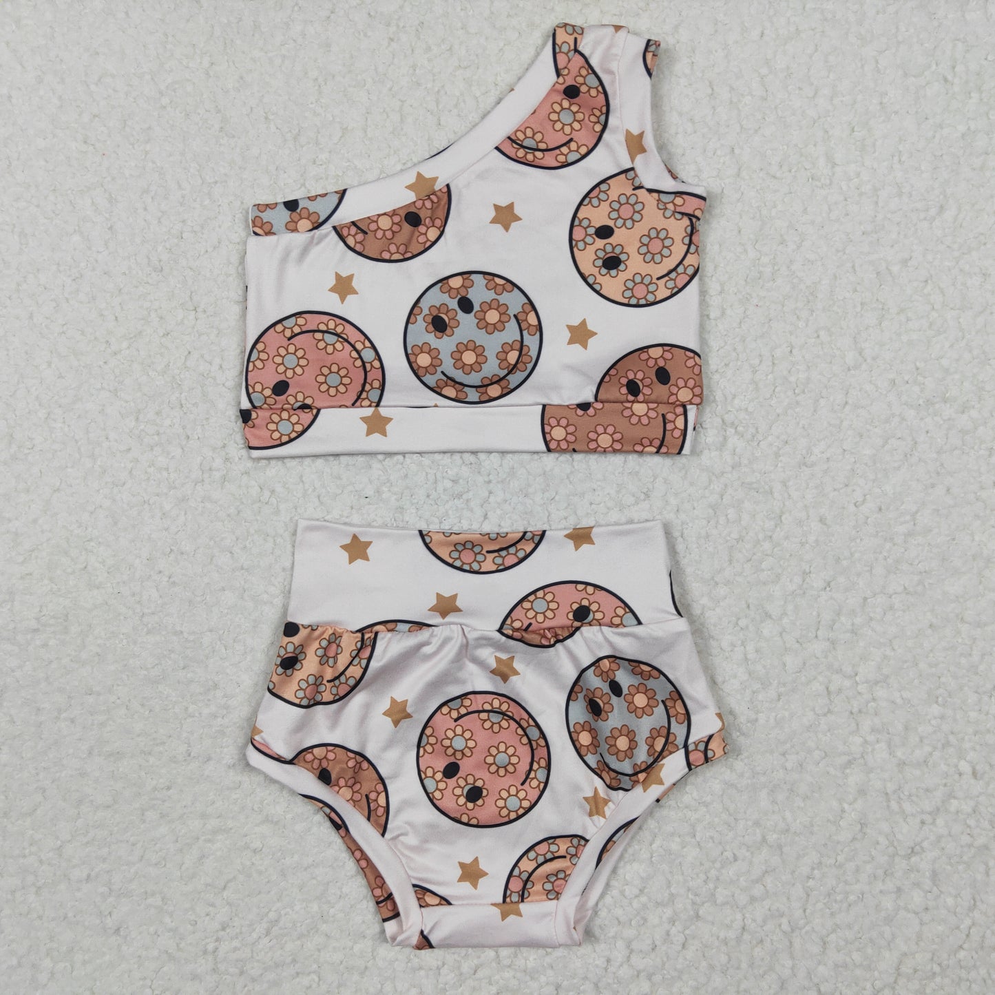 Smile Pattern Girl's Bummie Outfit