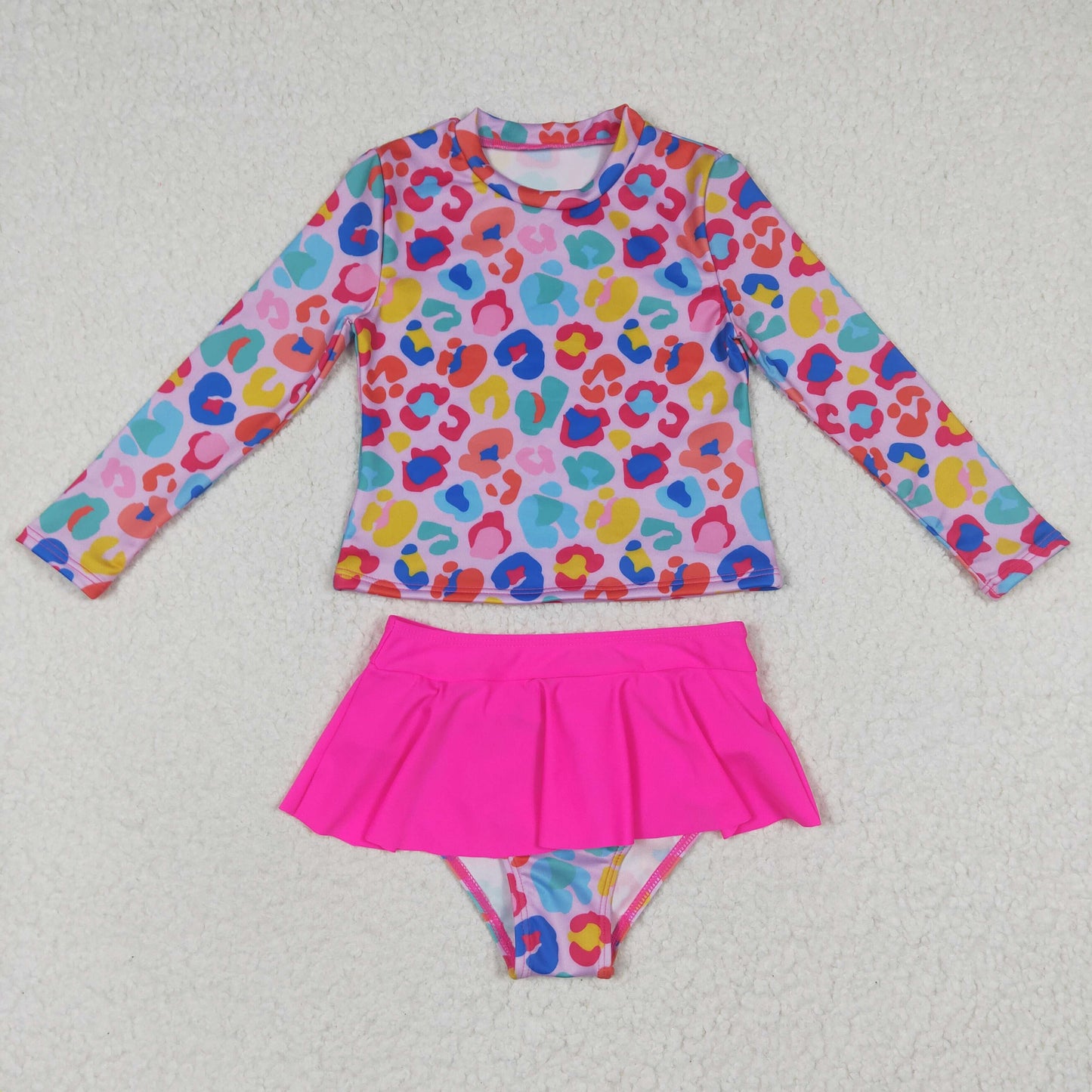 Flowers 2pc Girls Summer Swimsuit