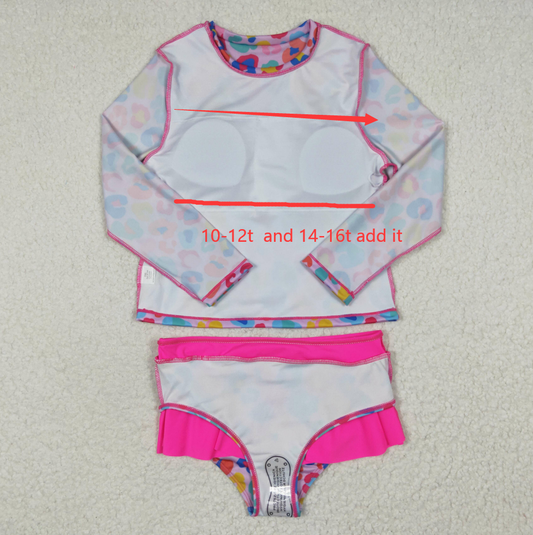 Flowers 2pc Girls Summer Swimsuit