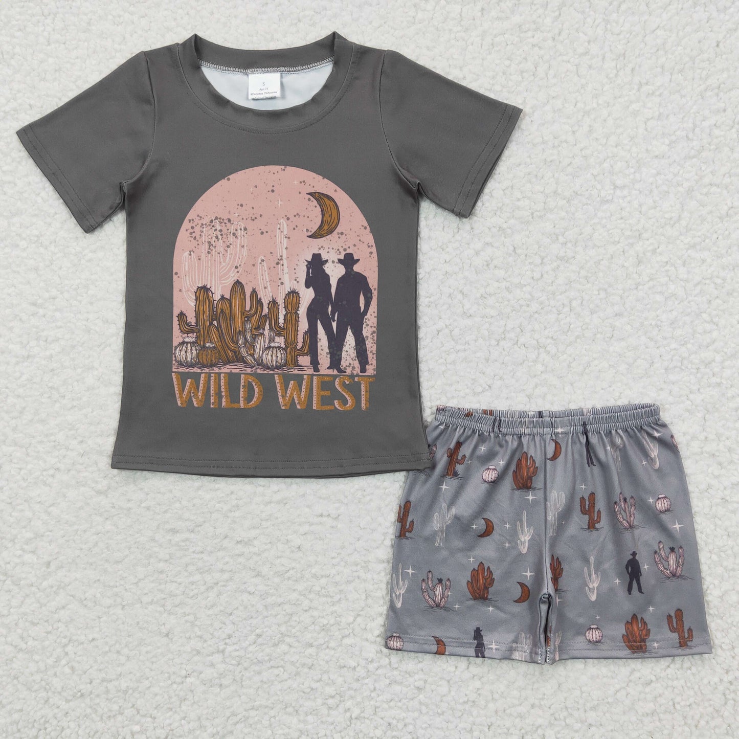 Cowboy Short Grey Summer Boy Set