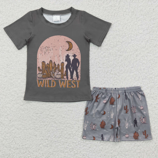 Cowboy Short Grey Summer Boy Set