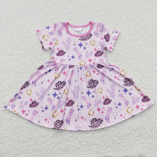 Purple Cactus Hat Girls Dress