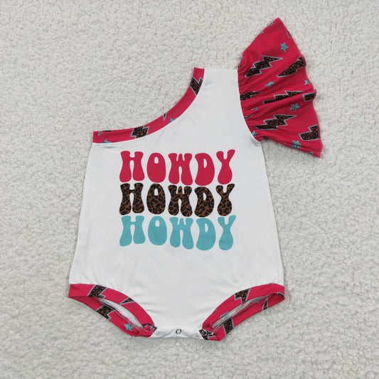 Western Leopard Print Baby Romper
