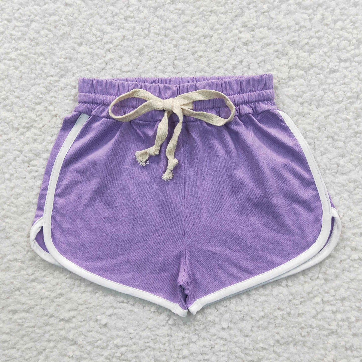 Purple Cotton Material Shorts