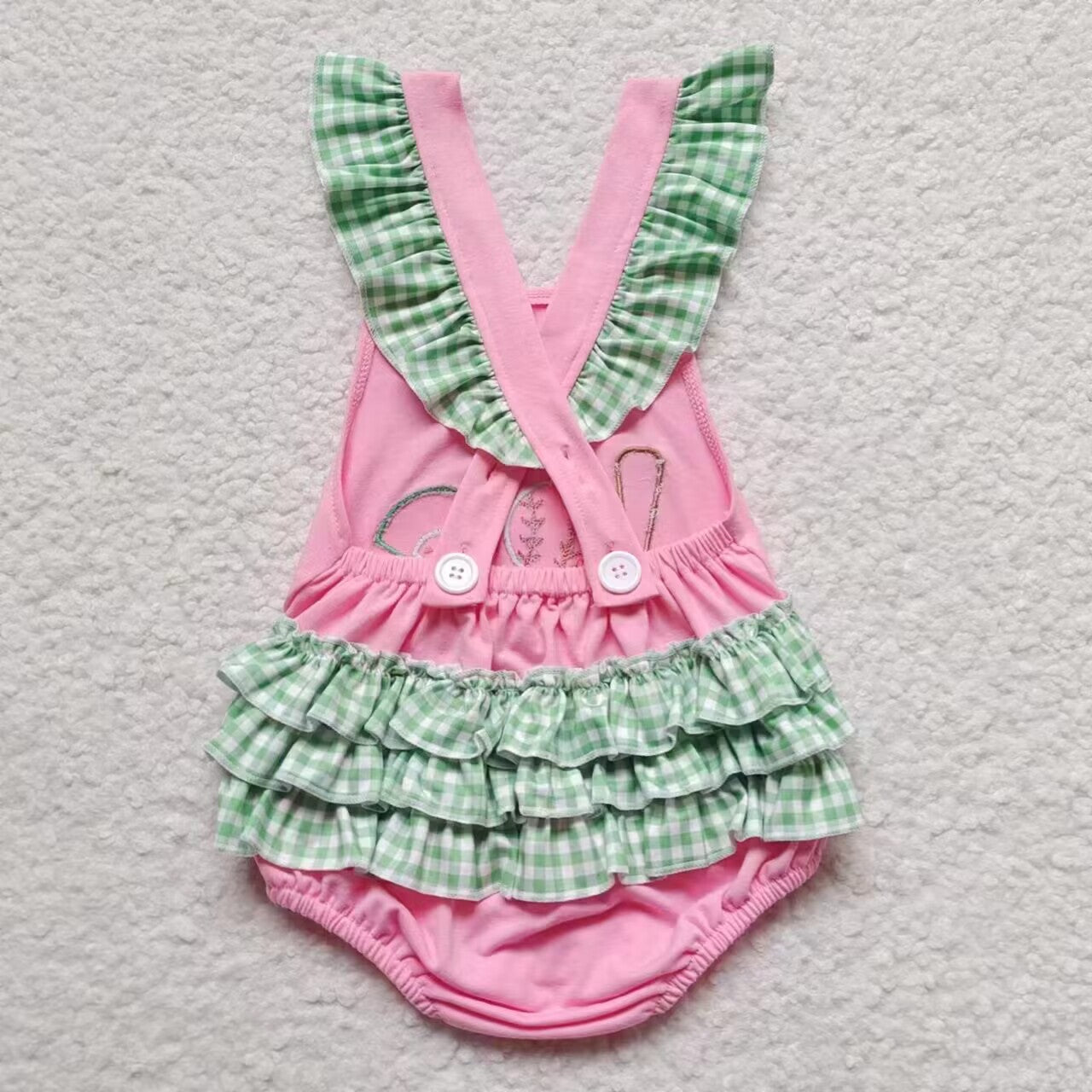 Embroidered Baseball Baby Romper