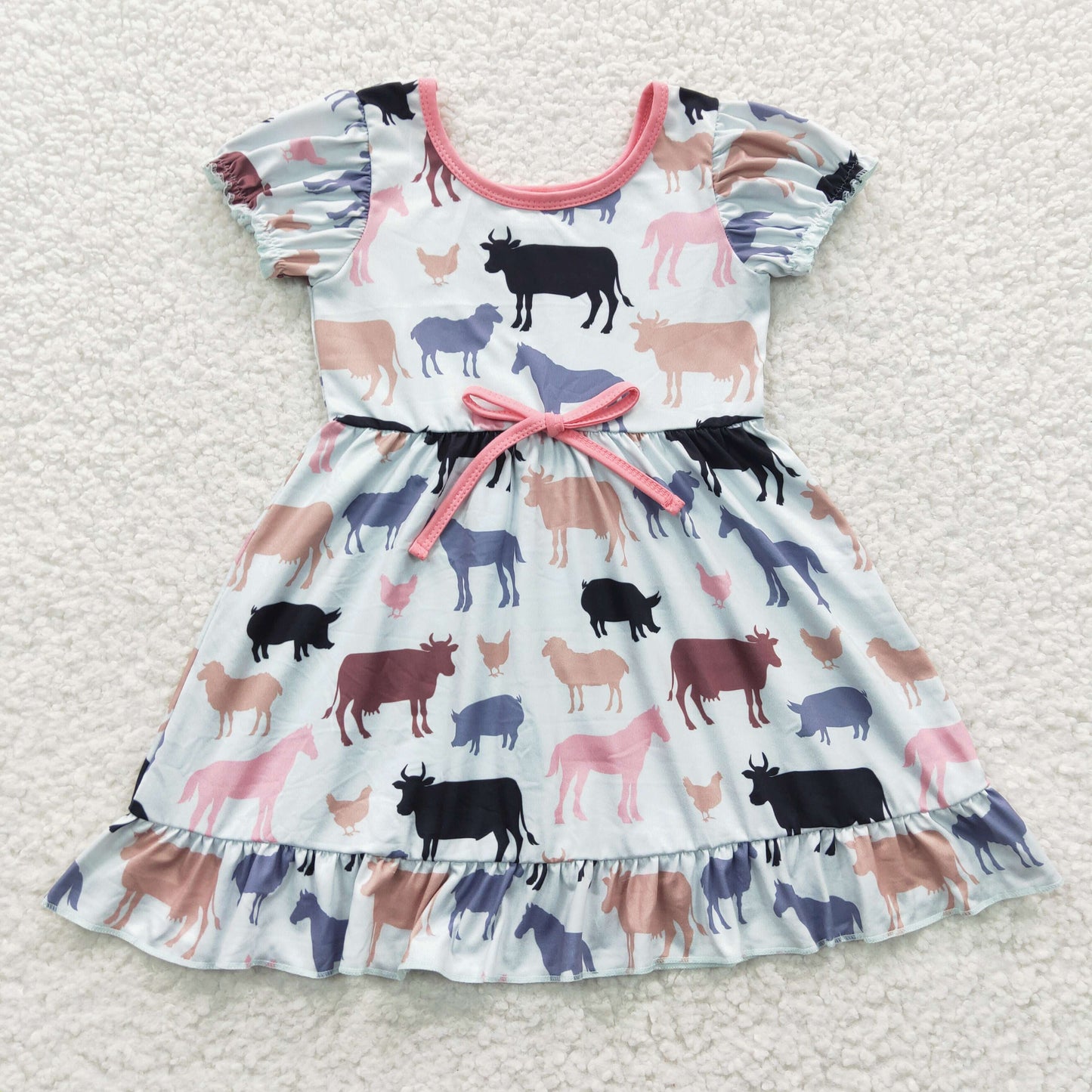 Pink Animal Girls Dress