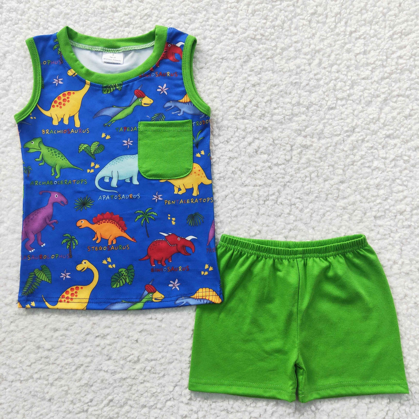 Green Dinosaur Summer Boy Set