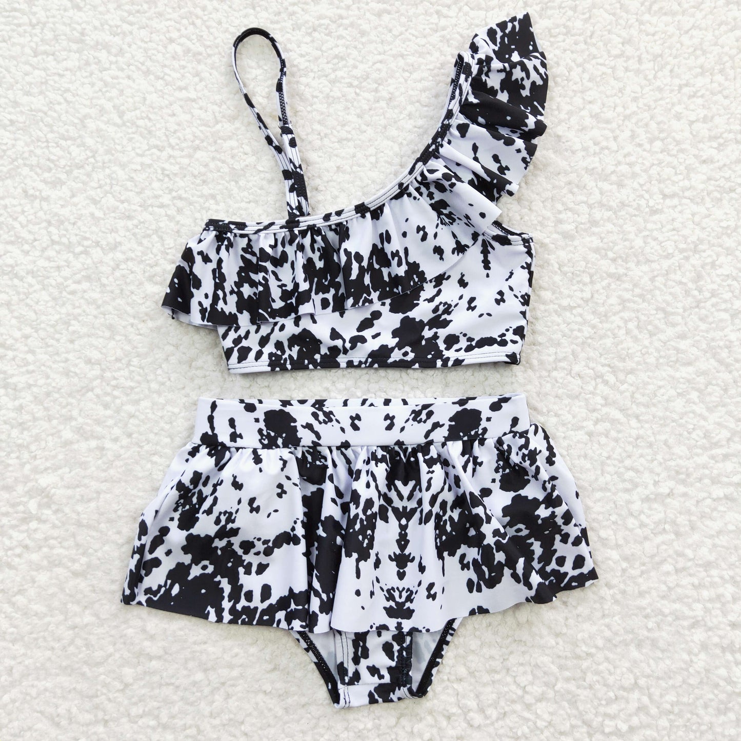 Leopard 2 pc Girls Summer Swimsuit
