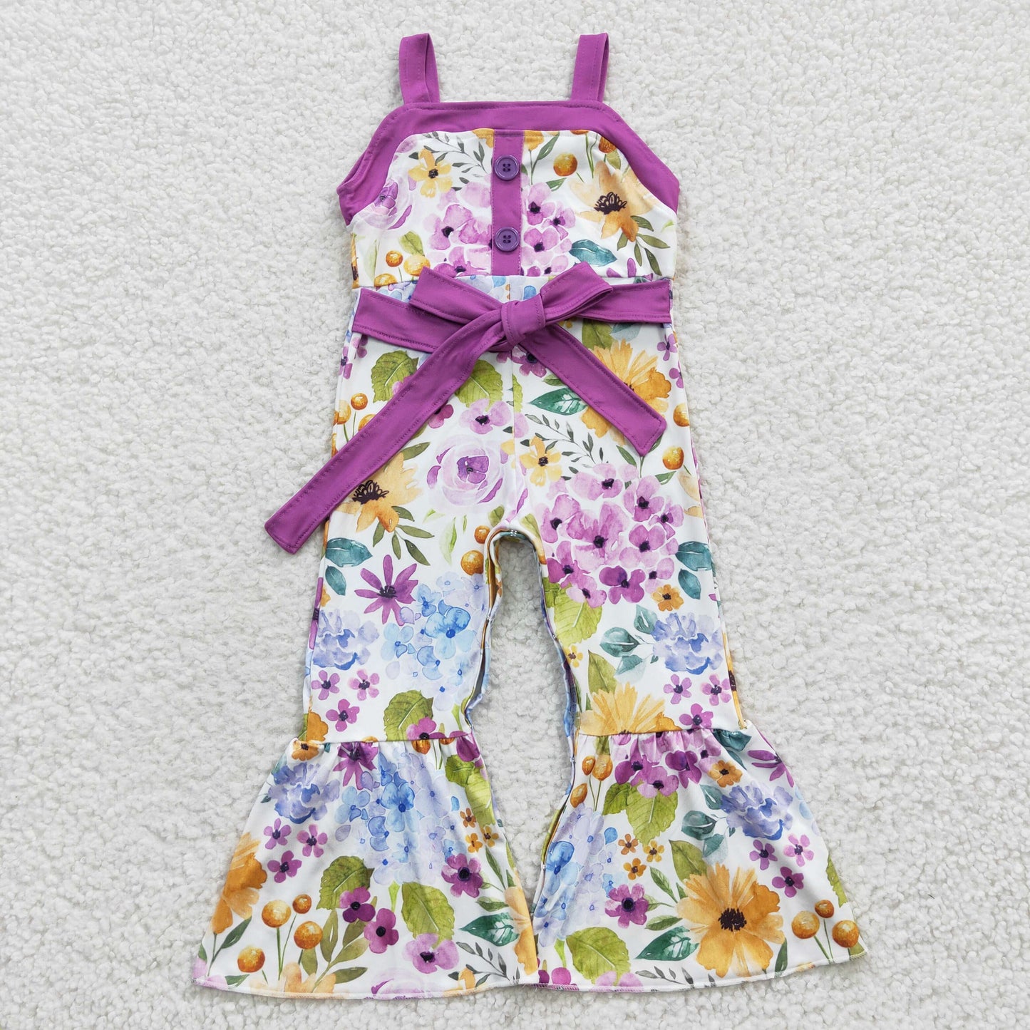 Purple Flowers Jumpsuit