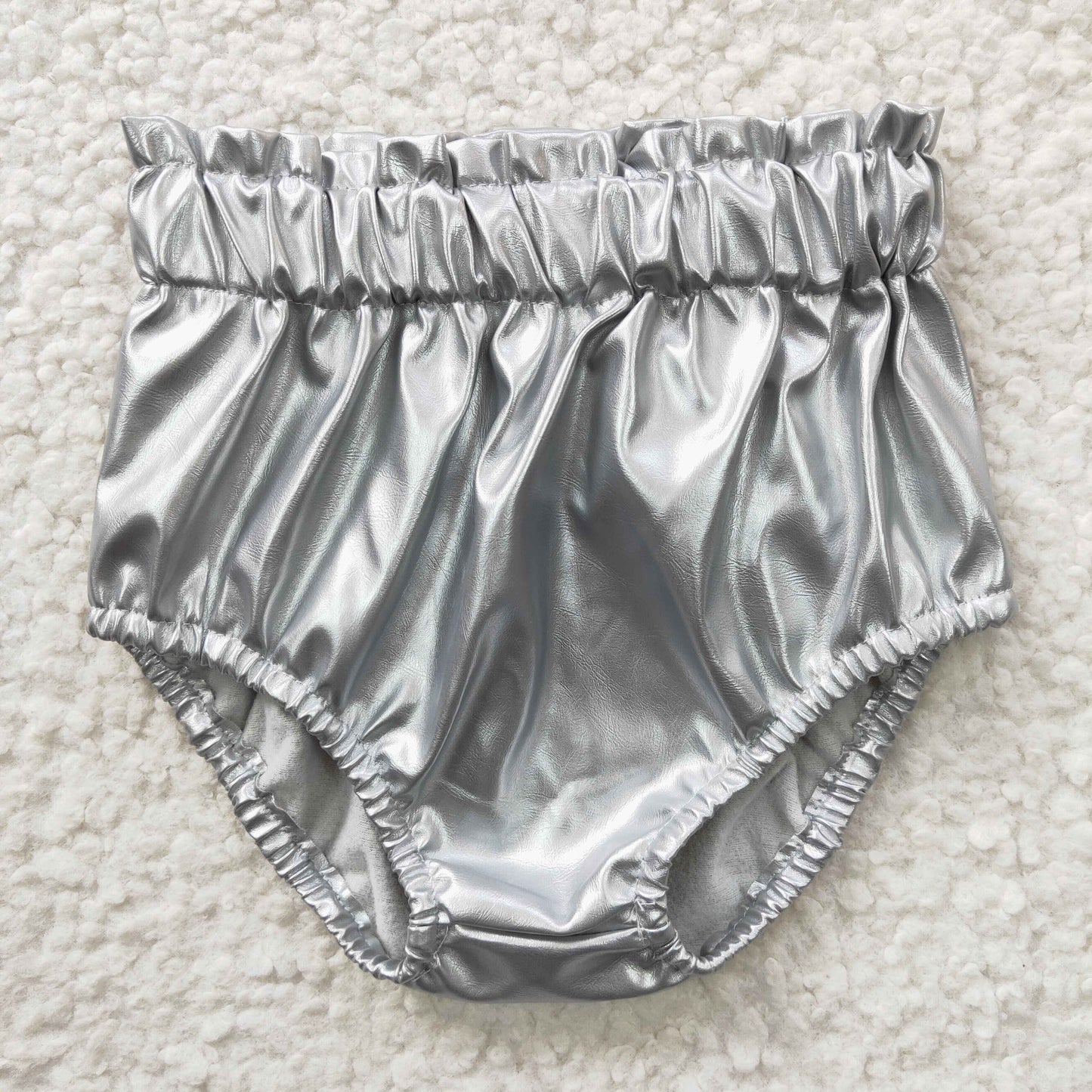 Grey Leather Baby Bummies