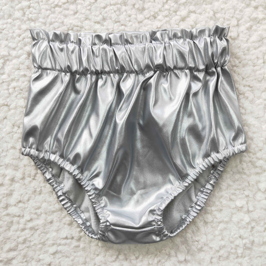 Grey Leather Baby Bummies