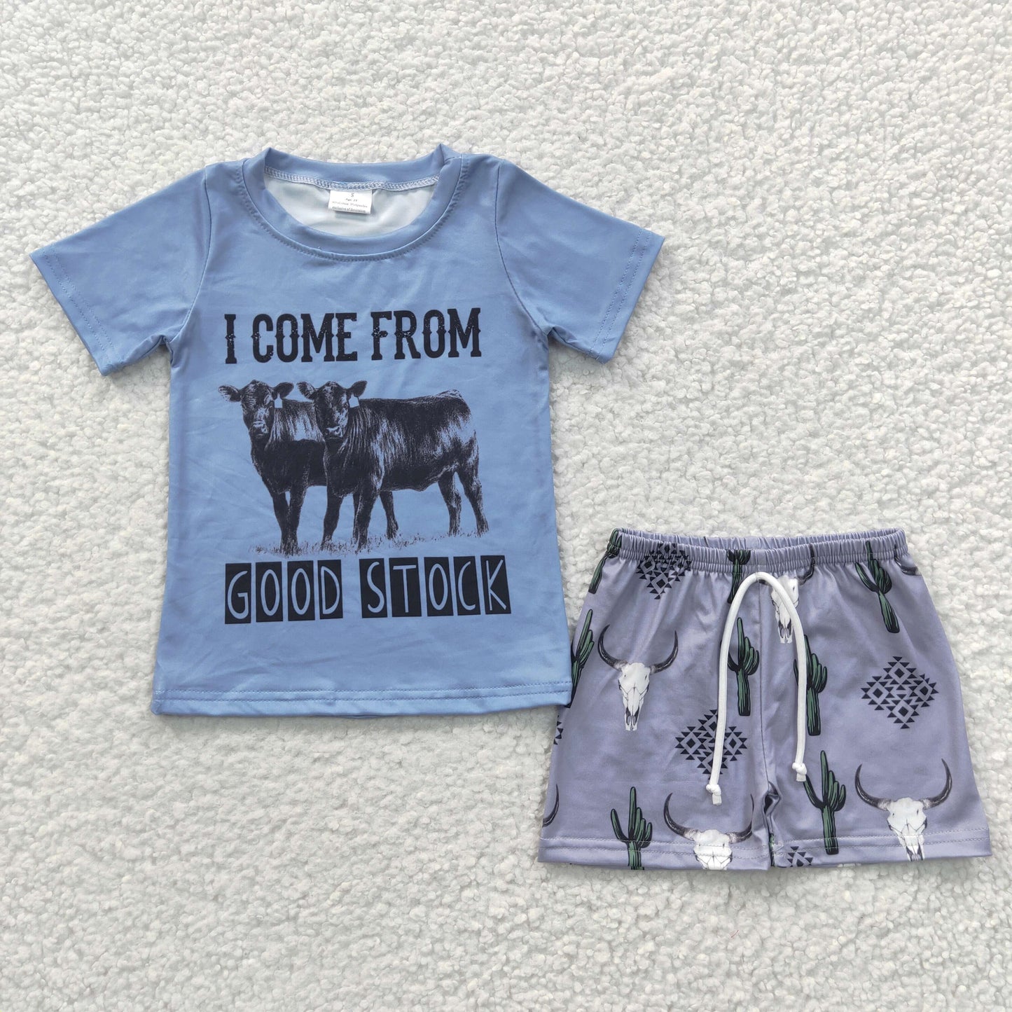 i Come From Cow Summer Boy Set