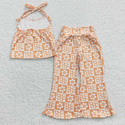 Flowers Bell Pants Summer Set