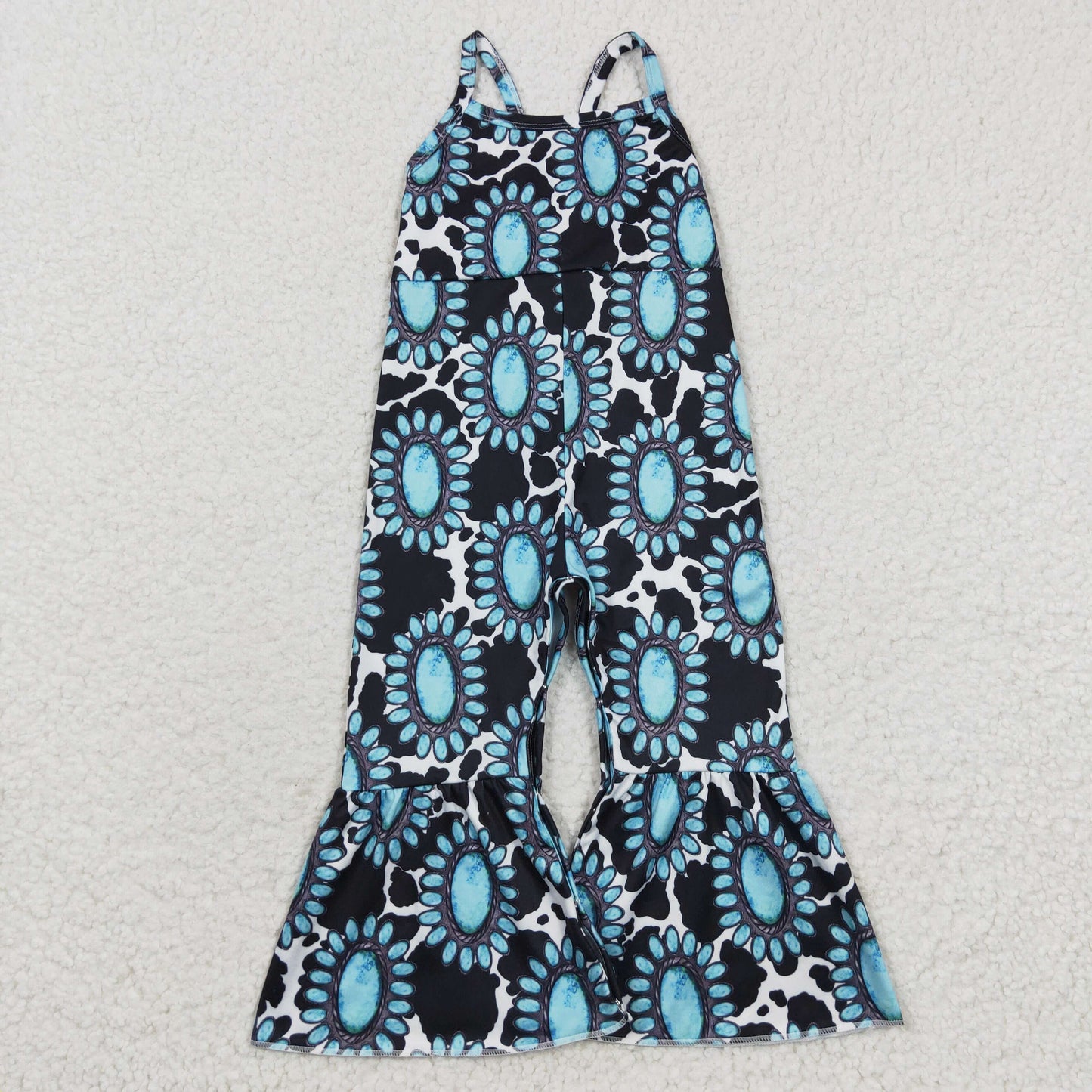 Western Sapphire Pattern Jumpsuit