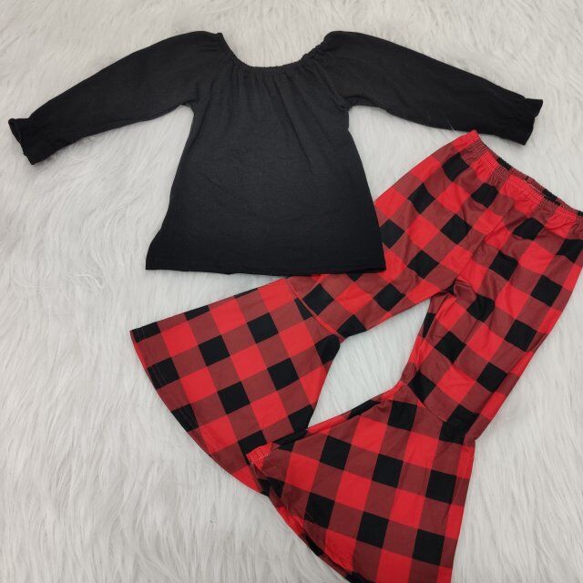 Black top Christmas suit girls set