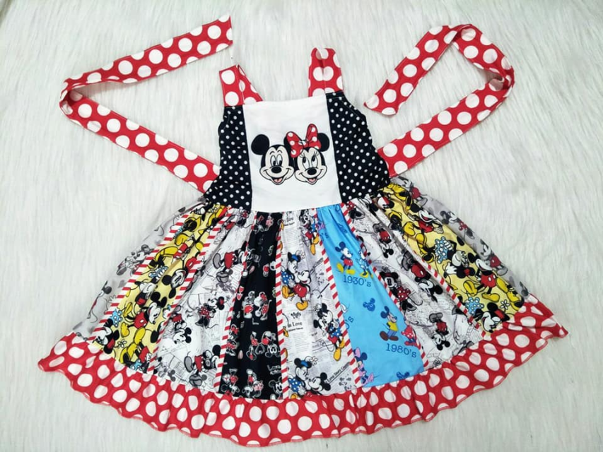 red Cartoons Twirl Dress Boutique girls dress