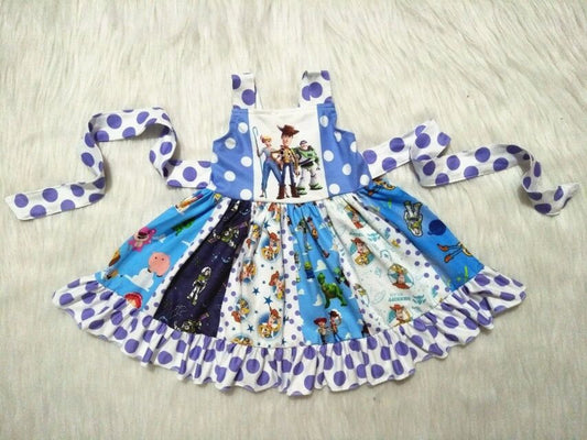Cartoons Blue girls Twirl Dress Boutique dress