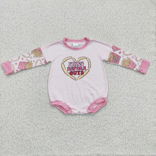 Pink Fries Long Sleeves Romper