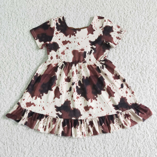 Cow Back With Bow girls dress