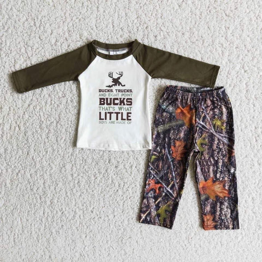 Christmas Top Camo boy set