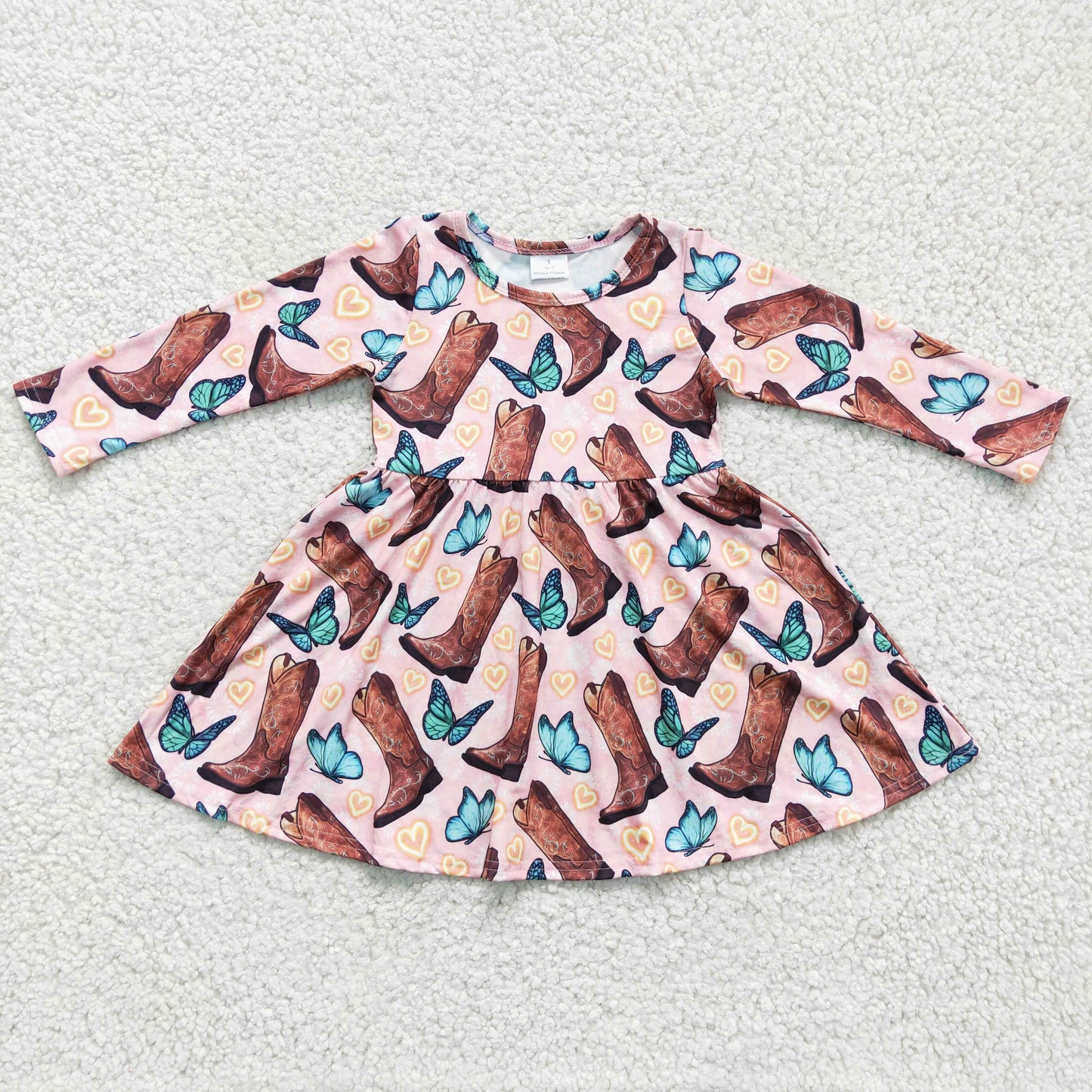 Pink Boot Girls Dress