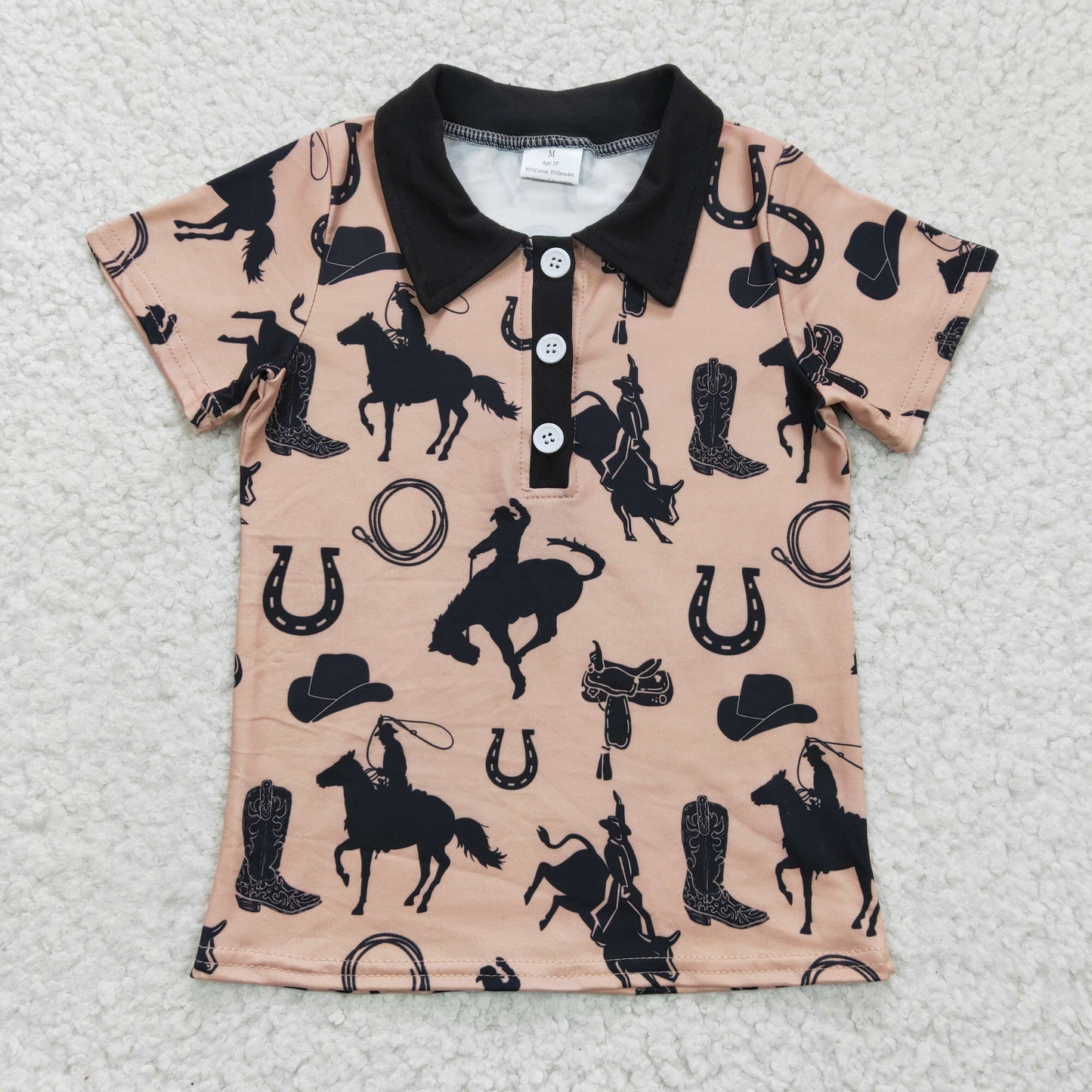 Cactus Cowboy With Button Boy Shirt
