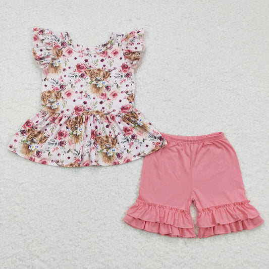 Pink Flowers Highcow Summer Set