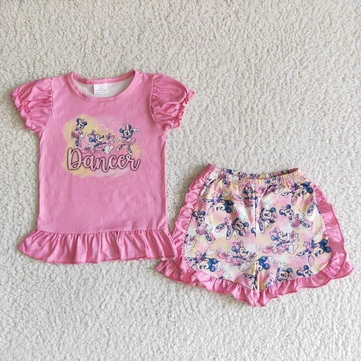 pink Cartoon Dances summer set
