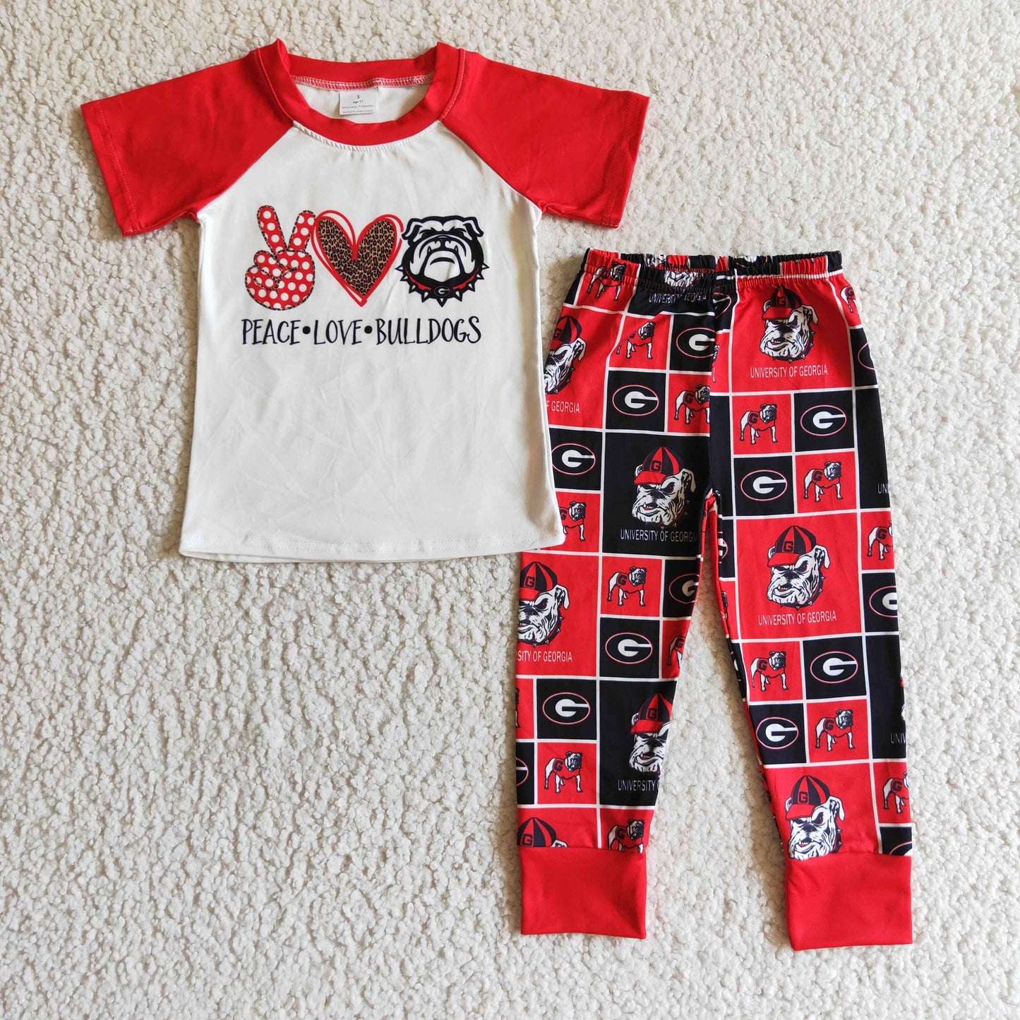 Red Cartoon Dog Boy Set