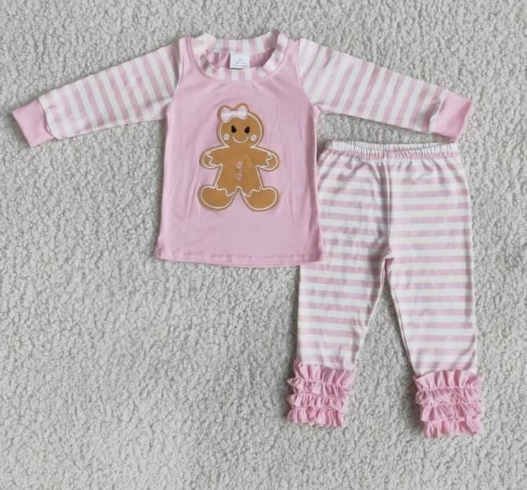 Embroidered Christmas pinkBoutique Pajamas