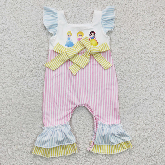 Pink Cartoon Baby Romper