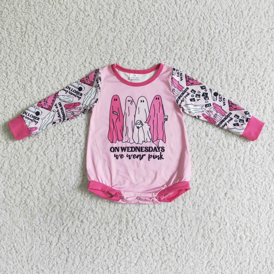Pink Cartoon long sleeves romper