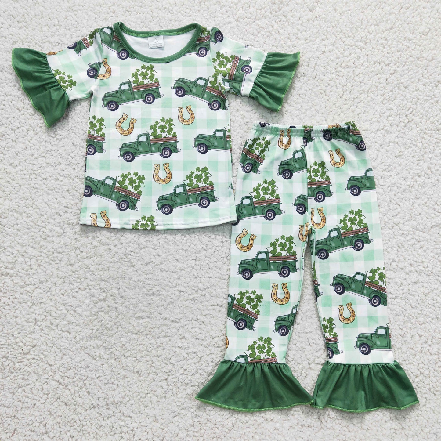 st patrick day Car Ruffle Girls Paj