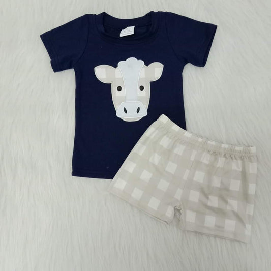 Embroidery cow boys summer set