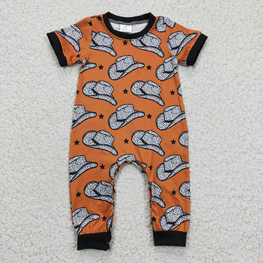 Hat Print Boy Romper