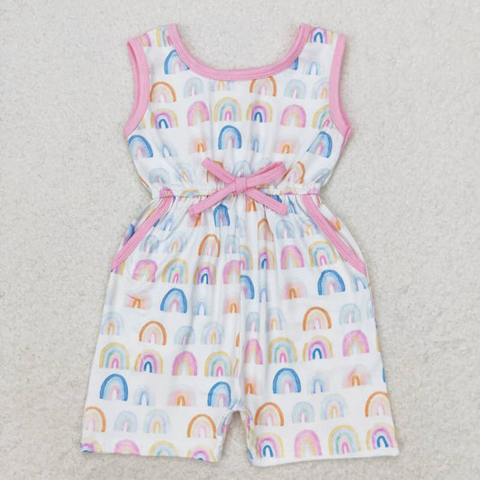 Pink rainbow Girls Jumpsuit