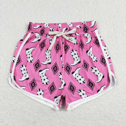 Adult Pink Boot Print Short