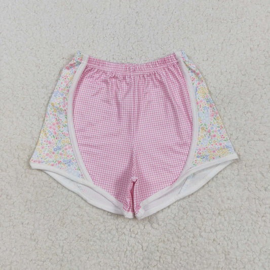 flowers plaid Kids  Short