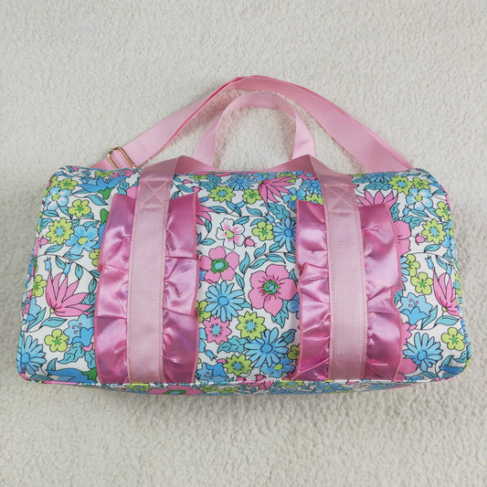 Flowers Leaves pink  Lace Gym bag
