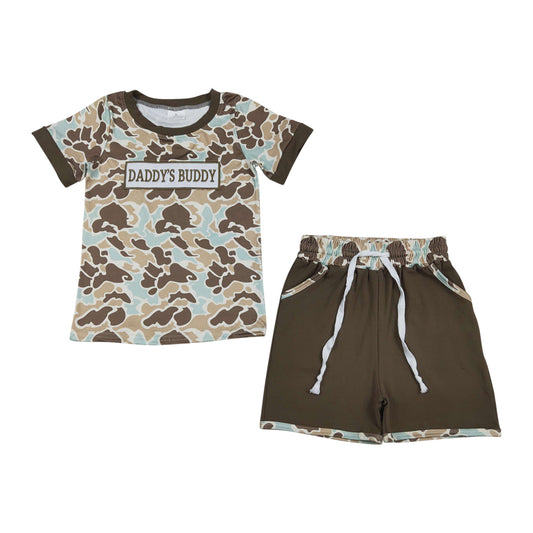 Camo Embroidered Daddy‘s Boy Set