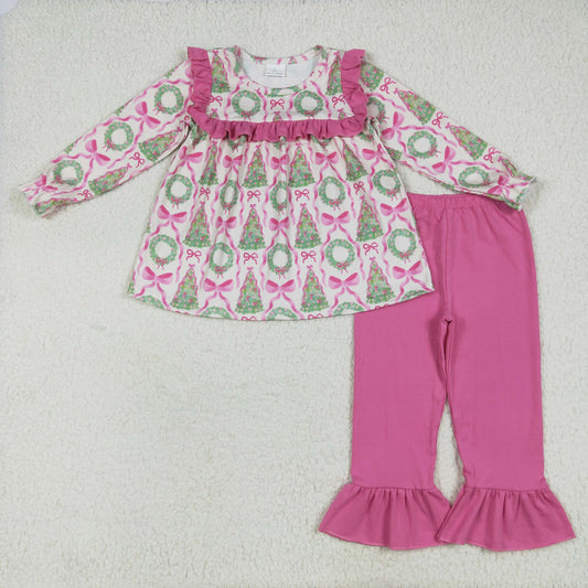 Christmas trees bows girl outfits GLP2339