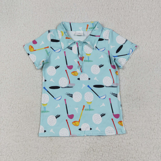 Blue Green golf Short Sleeve Shirt BT1234