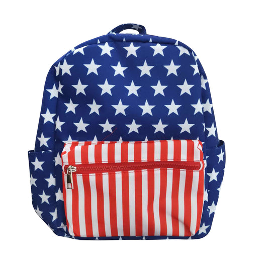 4th of July Blue Star kids backpack （US warehouse)