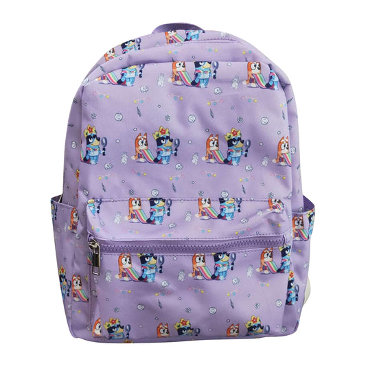 Purple Cartoon Print BACKPACK