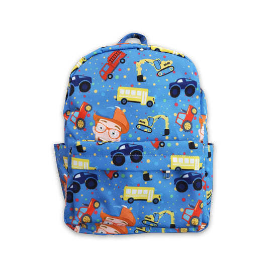 Blue Cartoon Print BACKPACK