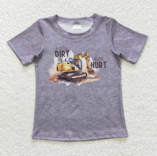 Grey Excavator Print Shirt