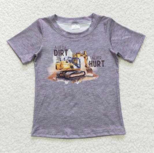 Grey Excavator Print Shirt