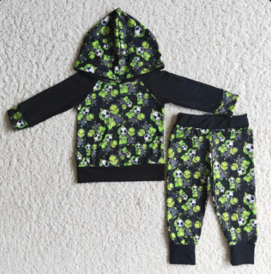 Green Cartoon Jogger Outfit