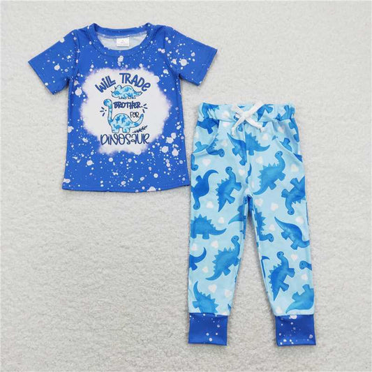 Blue Dinosaur brother Boy Set